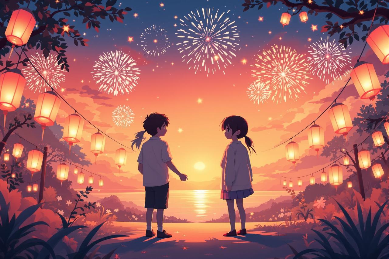 ai短剧制作软件 - 《邻家青梅》第5集：夏日祭的约定